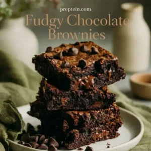 The Best Fudgy Collagen Chocolate Brownies High Protein Paleo 2 Recipe card image showing fudgy collagen chocolate brownies with a gooey center alongside ingredients and instructions layout.