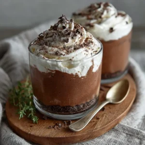 high protein chocolate mousse dessert 1
