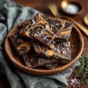 high protein chocolate peanut butter swirl bark 1