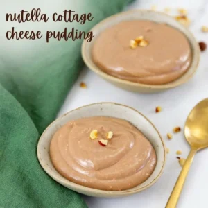 high protein nutella cottage cheese pudding 1